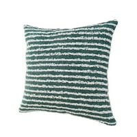 О Беј 20 20 рачно зашиени зелени бели ленти органски памучни капаци на памучна перница