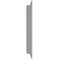 Ekena Millwork 30 W 26 H Правоаголник Гејбл Фунд Функционален, PVC Gable отвор со 1 4 рамка за рамна трим
