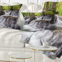 DesignArt Водопад Хуаи Меј Камин - пејзаж печатена перница за фрлање - 12x20