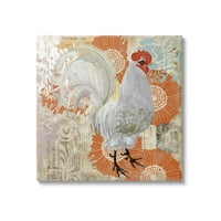 Tuple Cloral Chicken Collage Collage Animal & Insects, галерија за сликање, завиткано платно печатење wallид уметност