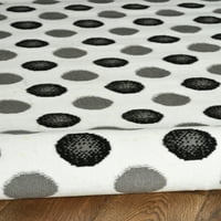 Колекција на килими на Линон Капри, бела и сива, 4'3 7'3
