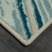 Mohawk Home Prismatic Safiya светло сина транзициска геометриска прецизност печатен килим, 8'x10 ', крем