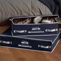 Френклин Спорт НФЛ Сиетл Сиетс Сиетс под канти за складирање на креветот - мали