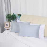 Уникатни поволни цени за перници за перници на поволни центри, свилен сатен патент перници, сет на лаванда сива 21 31