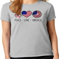 Графичка Америка Патриотска 4-ти јули Ден на независност на женската колекција на маици