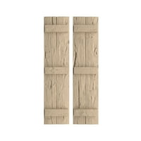 Ekena Millwork 11 W 58 H Rustic Two Board Придружи се на Board-N-Batten Hewn Fau Wood Sulters, Prided Tan