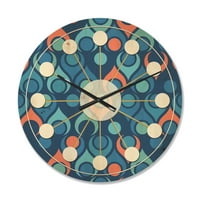 DesignArt 'Апстрактни ретро капки x' модерен wallиден часовник од средниот век