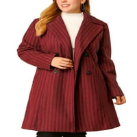Единствени поволни цени, женски плус големина, забележана лента со двојно градење, долг палто