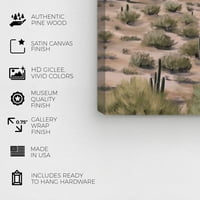 Пустински пејзаж природа и пејзаж wallид уметност печати кафеава 16x24