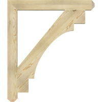 Ekena Millwork 4 W 36 D 42 H Merced Craftsman Rough Sawn Bracket, Douglas Fir