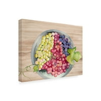 Трговска марка ликовна уметност „чинии со овошје II“ платно уметност од Алисија Лудвиг