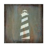 Cora Niele 'Rusty Sign Lighthouse' Canvas Art