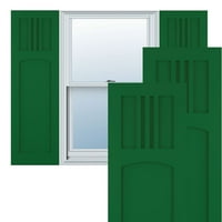 Екена Мил работник 15 W 79 H TRUE FIT PVC SAN MIGUEL MISSION Style Fixed Mount Sulters, Viridian Green