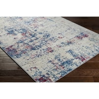 Уметнички ткајачи Монако Апстрактна област килим, сина гарнет, 2'7 7'3