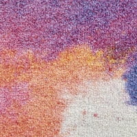 Мохавк дома призматичен акварел Виножито современа апстрактна прецизност печатена површина килим, 8'x10 ',