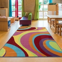 Онтансон Виножито нелизгачки модерен килим за брановидни модели, 60 78