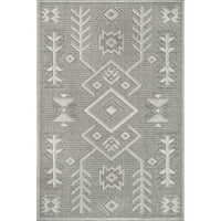 Нулум Тереза ​​текстурирана југозападна област килим, 8 '10 12', сива