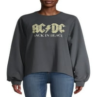 Греј од Грејсон Социјална женска AC DC Graphic Graphic Sweatshirt