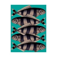 Трговска марка ликовна уметност „Сина лента риба“ платно уметност од Фаб Фанки