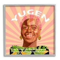 Tuphell Industries Yugen Дефиниција Текст насмеана жена цветни ленти 24, дизајн од Линда Ракос