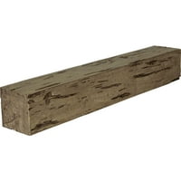 Ekena Millwork 8 H 10 D 48 W Pecky Cypress Fau Wood Camplace Mantel, Premium AdEd