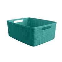Curver Jute Basket Medium, Пластична корпа за складирање на смола, аква чеша