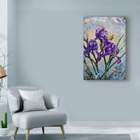 Трговска марка ликовна уметност „Виолетова ботаничка апстракт“ платно уметност од Мајкл acksексон