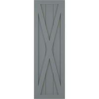 Ekena Millwork 12 W 61 H TRUE FIT PVC SINE X-BOARD FERMONE FIXED MONT SLULTERS, океански оток