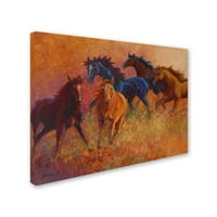 Трговска марка ликовна уметност „Слободен опсег на коњи“ платно уметност од Мерион Роуз