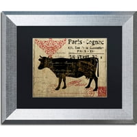 Трговска марка ликовна уметност Париз Фарми I Канвас уметност по пекара во боја, црна мат, сребрена рамка