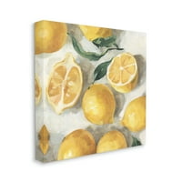 Citrues Sulpell Industries Citrues исечен лимон куп над бело платно wallидна уметност, 24, дизајн од Ема Каролина
