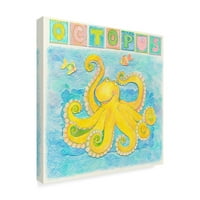 Трговска марка ликовна уметност „Октопод разигран“ платно уметност од Шерил Пиперберг