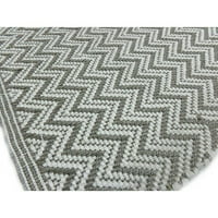 Подобри домови и градини Зиг Заг ткаен килим, сив, 20 x34