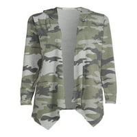 Cyrus Camo Print Print Hoodie Cardigan