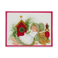 Трговска марка ликовна уметност „Божиќни играчки“ платно уметност од Беверли Johnонстон