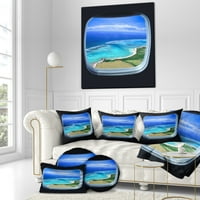 DesignArt Ocean View од прозорецот - Фотографија за фотографирање на Seascape - 18x18