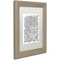 Трговска марка ликовна уметност дрво платно уметност од Кети Г. Аренс, бела мат, рамка за бреза
