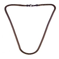 Крајбрежен накит Машки полиран виолетова обложен не'рѓосувачки челик Франко ланец ѓердан - 26 “