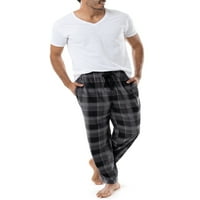 Georgeорџ Машки и големи машки свилени руно спиење пижами, панталони, големини S-5XL