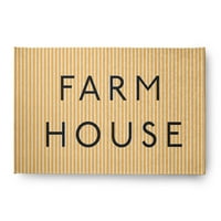 4 '6' Едноставно Дејзи Фармхаус што ја штиклира фармата куќа, килим, јајце жолчка жолта