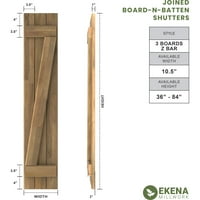 Ekena Millwork 1 2 W 57 H Americraft Три надворешни работи на табла Реално дрво се приклучи на одборот-n-batten