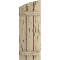 Ekena Millwork 1 2 W 58 H Timberthane Pecky Cypress Three Board се приклучи на Board-N-Batten W елиптични