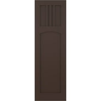 Екена Милвир 15 W 54 H TRUE FIT PVC SAN MIGUEL MISSION Style Fixed Mount Sulters, Raisin Brown