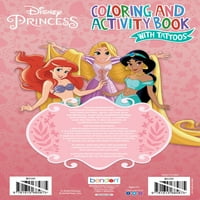Книга за боење и активност на Дизни принцезата со тетоважи, хартија