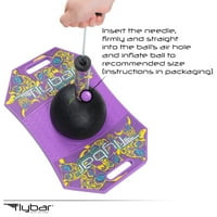 Flybar Pogo Trick Ball за деца, трик табла за момчиња и девојчиња на возраст и горе, виолетова