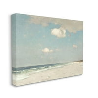 Пејзаж на плажа „Ступел индустрии“ неутрален сино сликарство платно wallидна уметност од Кристи Меки