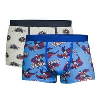 Marvel Men's Venom Venom Dobthrough Boxer and Cops Set, 3-парчиња, големини S-2X