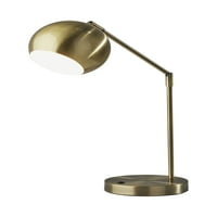 Simplee Adesso Ashbury Desk Lamp, антички месинг, електронски, антички месинг сенка