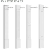 5 W 72 H 2 P два еднакви подигнати панели PVC Pilaster W Стандарден капитал и база