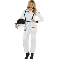 Костим за фенси фустани за астронаути за астронаути за возрасни, XS